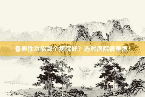 看男性功能哪个病院好？选对病院很垂危！